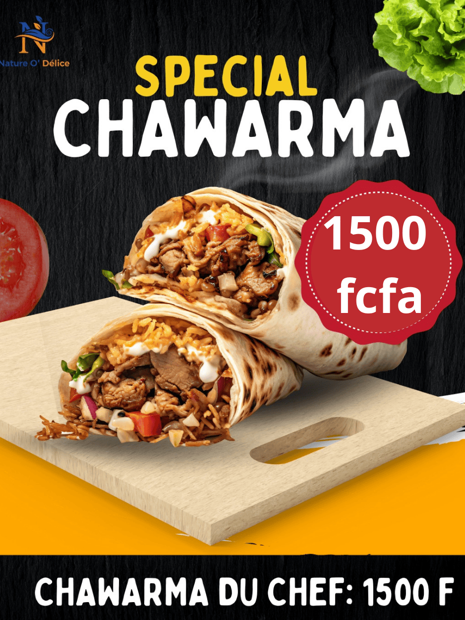 Spécial Charwarma du Chef (1500 Fcfa)